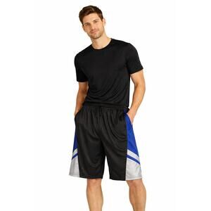 Men’s Black & Blue Mesh Athletic Shorts